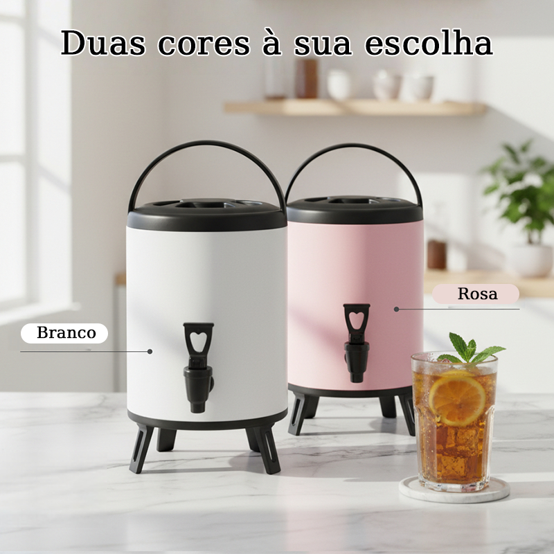 Garrafa Térmica Botijão Inox 6 ou 8 Litros com Torneira Café Chá Bebidas Quentes e Frias | Alta Durabilidade