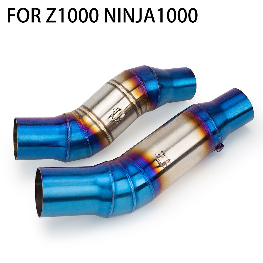 Silenciador De Escapamento De Motocicleta 2010-2024 , Tubo De Ligação Intermediária Dupla Para KAWASAKI Z1000