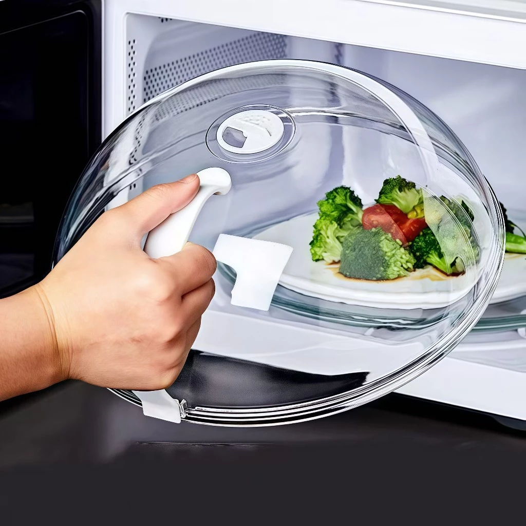 Tampa De Microondas Com Válvula Alça de Plástico Para Alimentos-TRC1