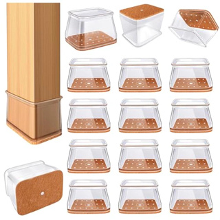 Kit 8/12/16/24/32 peças de pés protetores de silicone para pernas de cadeiras retangulares, quadradas e redondas em Oferta na Shopee