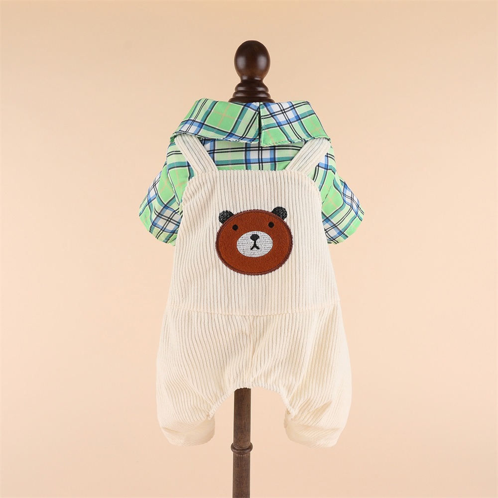 Pijama Para Cães De 4 Pernas , Roupa De Dormir Animais De Estimação , Roupas De Pelúcia Pequenos E Médios — imagem 2 de 2