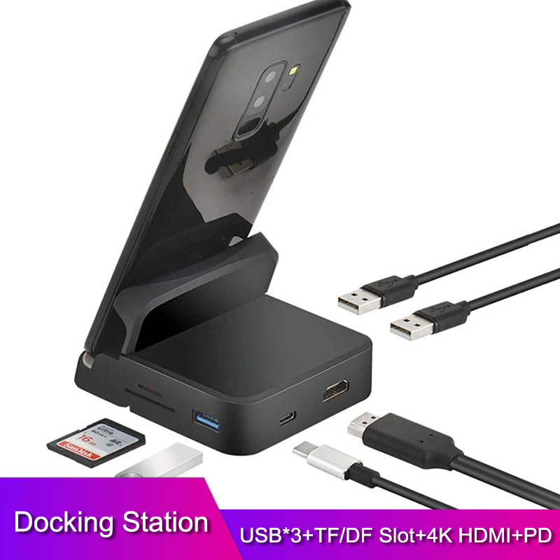 8 Em 1 USB C HUB Dex Station Type Para 3.0 HDMI Samsung S20 Note 20 Huawei P40 Mate 30 Docking