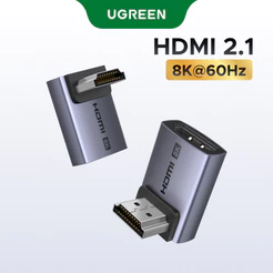 UGREEN HDMI 8K @ 60Hz 90 ° Adaptador De Ângulo Reto Macho Para Fêmea Conversor De Liga De Alumínio