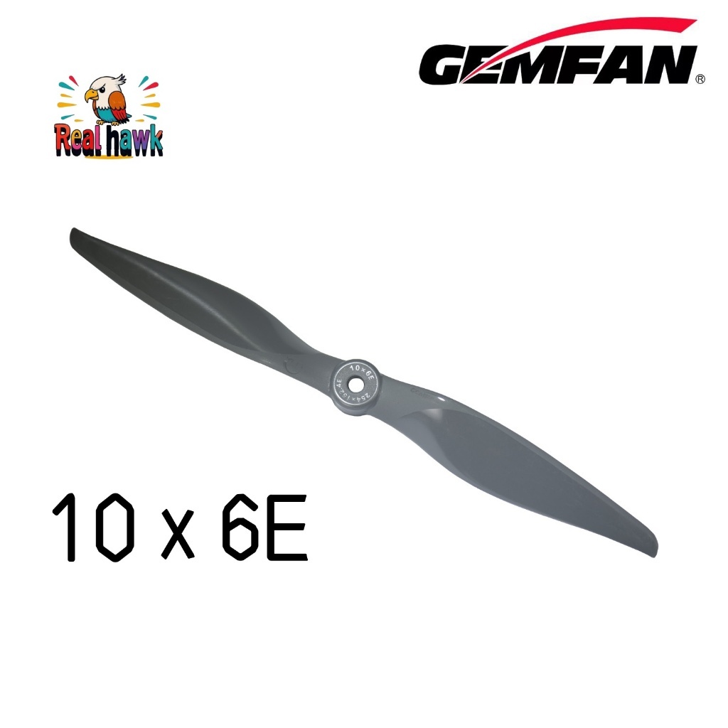1 Unidade Hélice GEMFAN Vortex 10x6E CCW Nylon Vidro - Alta Performance Upgrade para ASA Fixa RC Supera APC