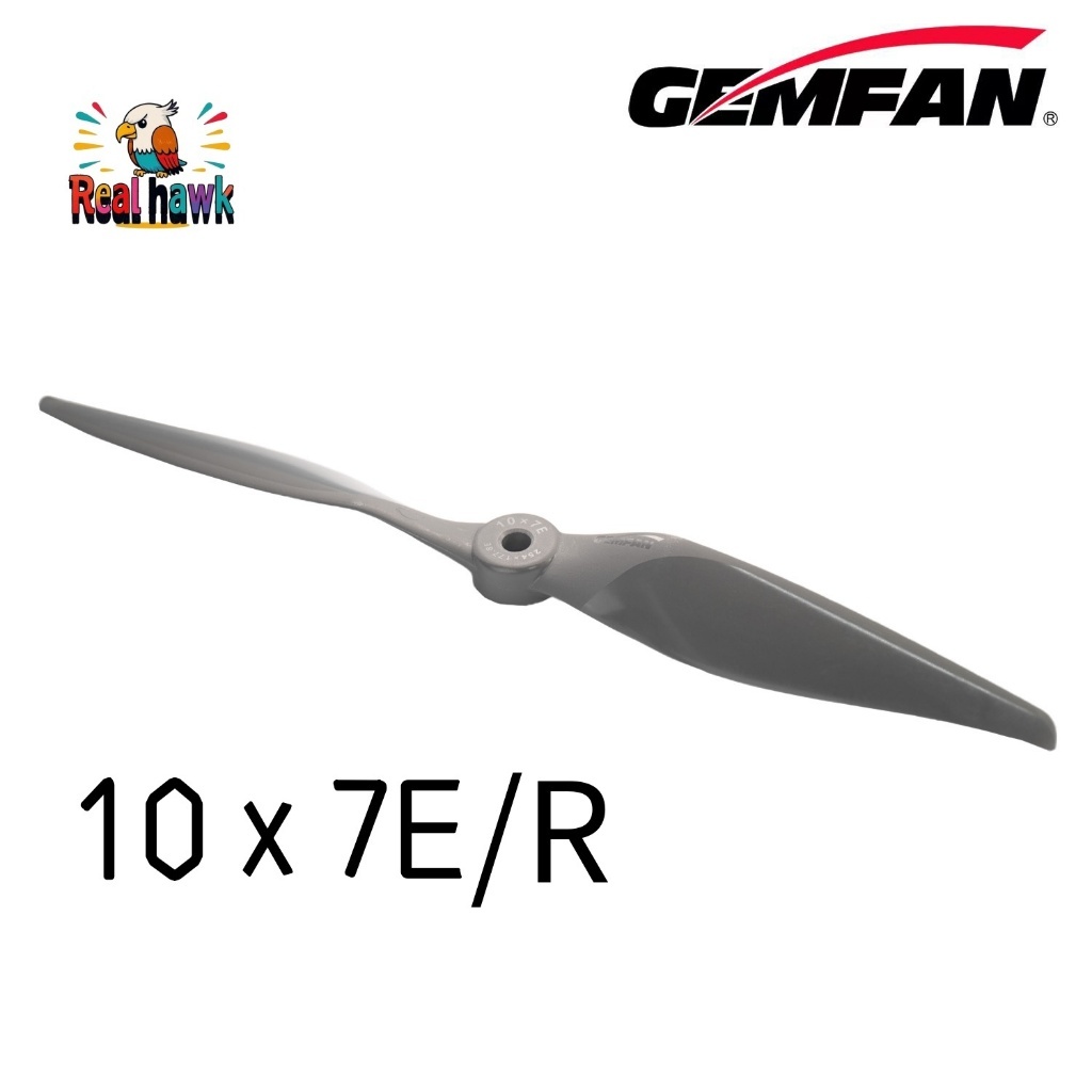 1 Unidade Hélice GEMFAN Vortex 10x7E/R Nylon Vidro CCW/CW - Alta Performance Upgrade para ASA Fixa RC Supera APC