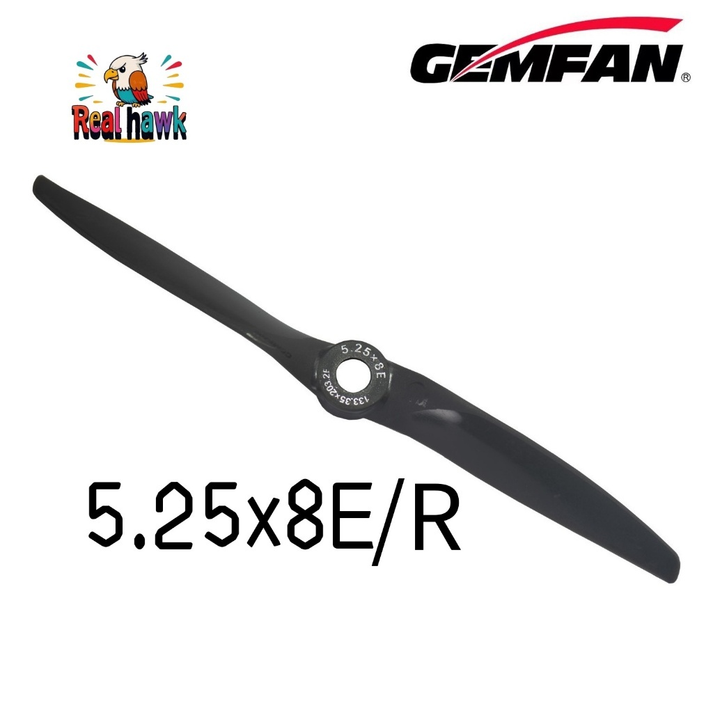 Hélice GEMFAN VORTEX 5.25x8 Nylon Fibra de Vidro 4 Peças CW/CCW Alto Desempenho para ASA FIXA RC Mais Eficiente que APC
