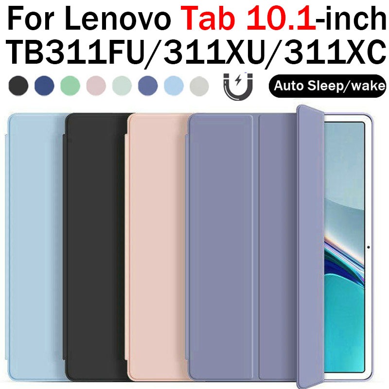 Para Lenovo Tab 10.1 2025 TB311FU/XU/XC Couro Do Tri-Fold Flip Case Tab ZAEH0151BR Tablet Macio TPU Capa