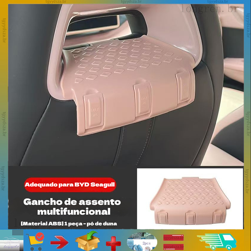 Gancho multifuncional de armazenamento integrado para a parte traseira do carro BYD Seagull