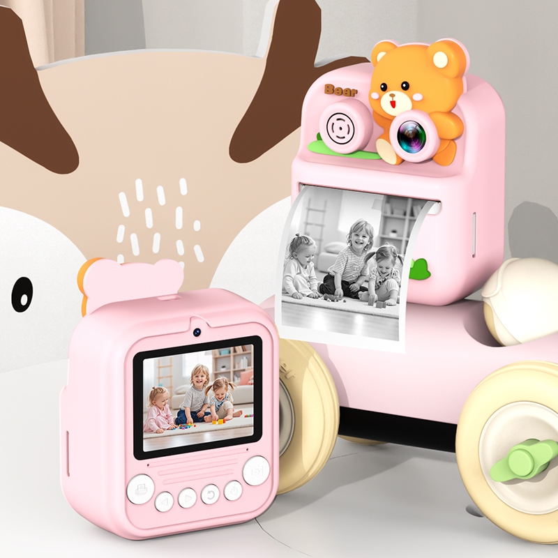 Câmera de impressão infantil grátis dois rolos de papel de impressão