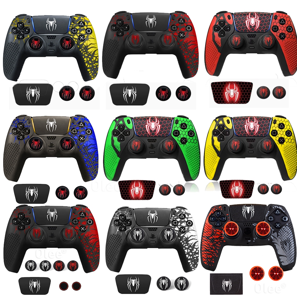 Conjunto De Capa De Controle PS5 , Protetora Macia Antiderrapante Para Sem Fio PS5 Com 2 Tampas De Aperto De Polegar E 1