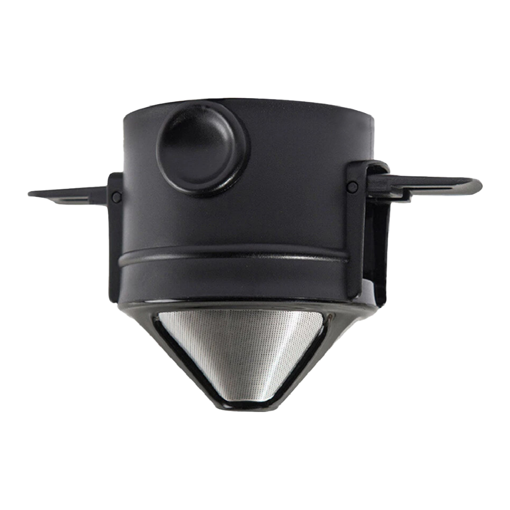 Mini filtro de café de aço inoxidável reutilizável portátil dobrável copo de filtro único filtro