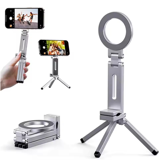Suporte Magnético para Celular｜Giratório 360° para Mesa, Ideal para Live e Selfies
