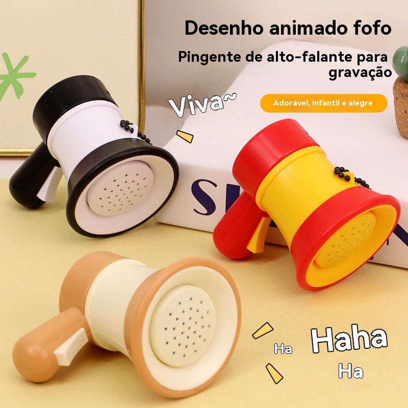 Chaveiro de alto-falante, amplificador, chaves de voz, brinquedos de brincadeiras, porta-moedas, presente para estudante