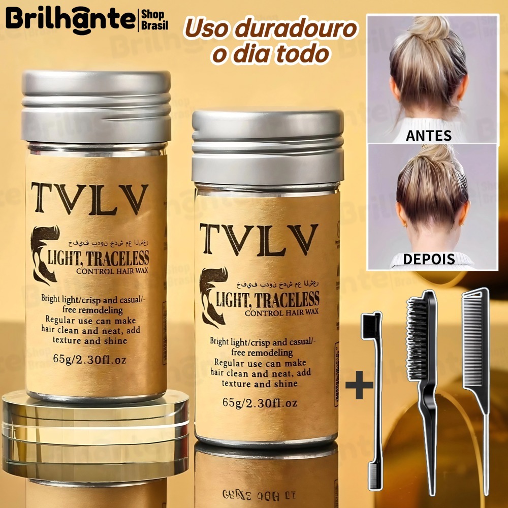 Bastão de Cera para Cabelo Anti-Frizz Frizzy Hair Tidying Creme Suavizante Styling Stick de Cera Pente incluído Bastão de Cera para Cabelo Anti-Frizz Frizzy Hair Tidying Creme Suavizante Styling Stick de Cera Pente incluído