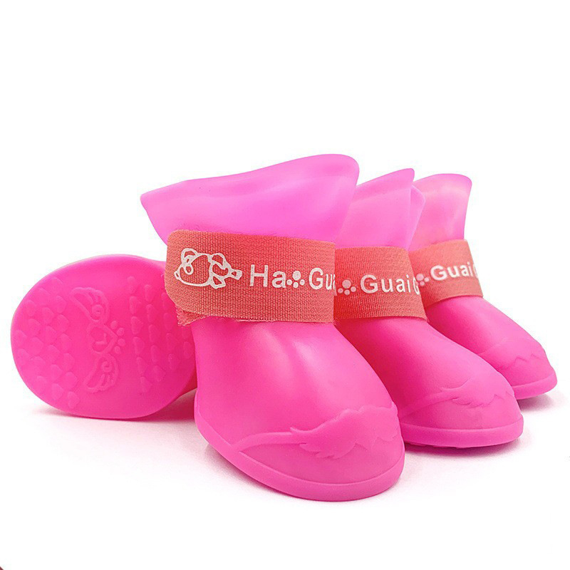 Kit 2 Sapato para Cachorro Gato Pet Bota de Borracha Impermeável Antiderrapante Botinha a Prova D'água Protetor