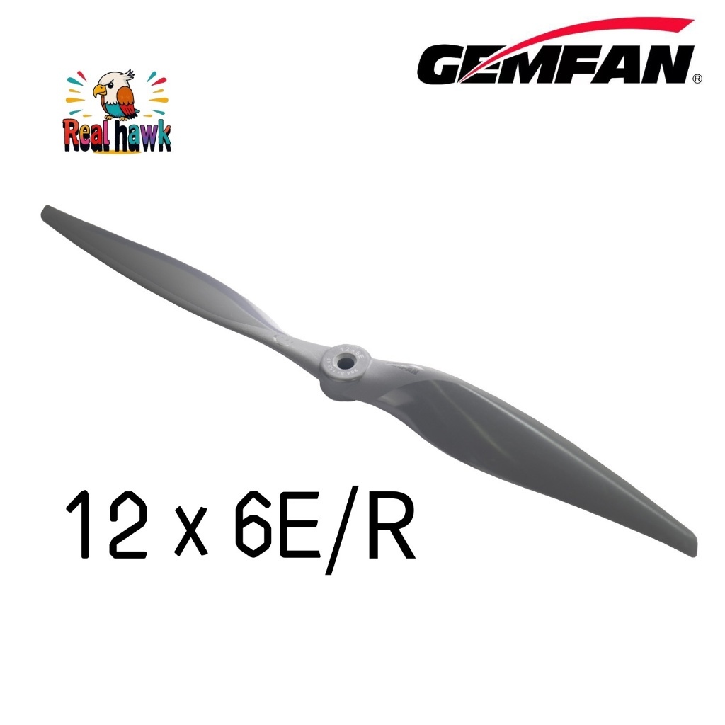 Hélice GEMFAN VORTEX 12x6 Nylon Fibra de Vidro - 4 Peças CW/CCW Alto Desempenho para ASA FIXA RC Mais Eficiente que APC