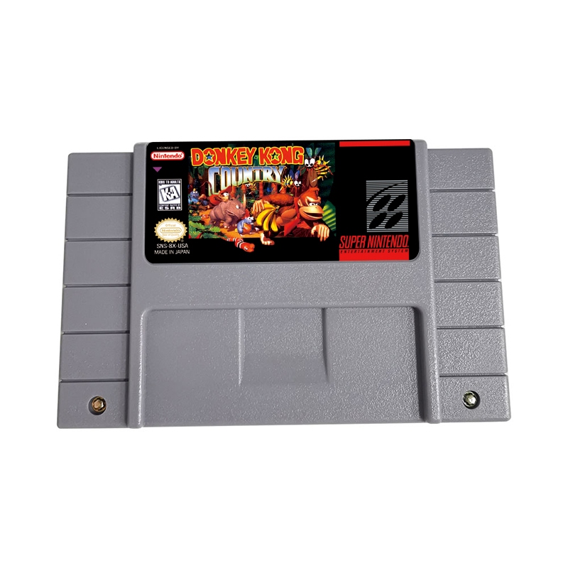 Cartucho De Jogo SNES Versão Dos Eua De 1-16 Bits Donkey Kong Country Para Console De Jogos Do Sistema De Entretenimento