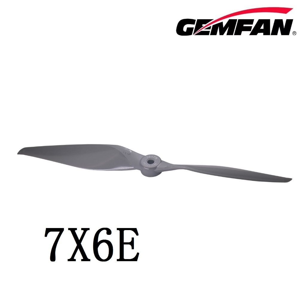 1 Unidade Hélice GEMFAN Vortex 7x6E Nylon Vidro CCW - Alta Performance Upgrade para Asa Fixa RC Mais Eficiente que APC
