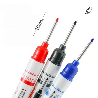 Kit 3pcs Caneta Ponta Longa Permanente Marcador De Furo Profundo Prego Longo De 20mm Para Madeira , Metálica E Vidro