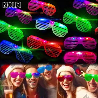 KIT 10 Oculos Led Neon de Festa Com 3 Modos Fluorescente Rave Balada Casamento Cosplay-NOLM