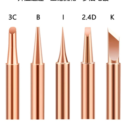 Kit 5 Pontas para Ferro de Solda Cobre Para estação de Solda/Estação, Rebaling
