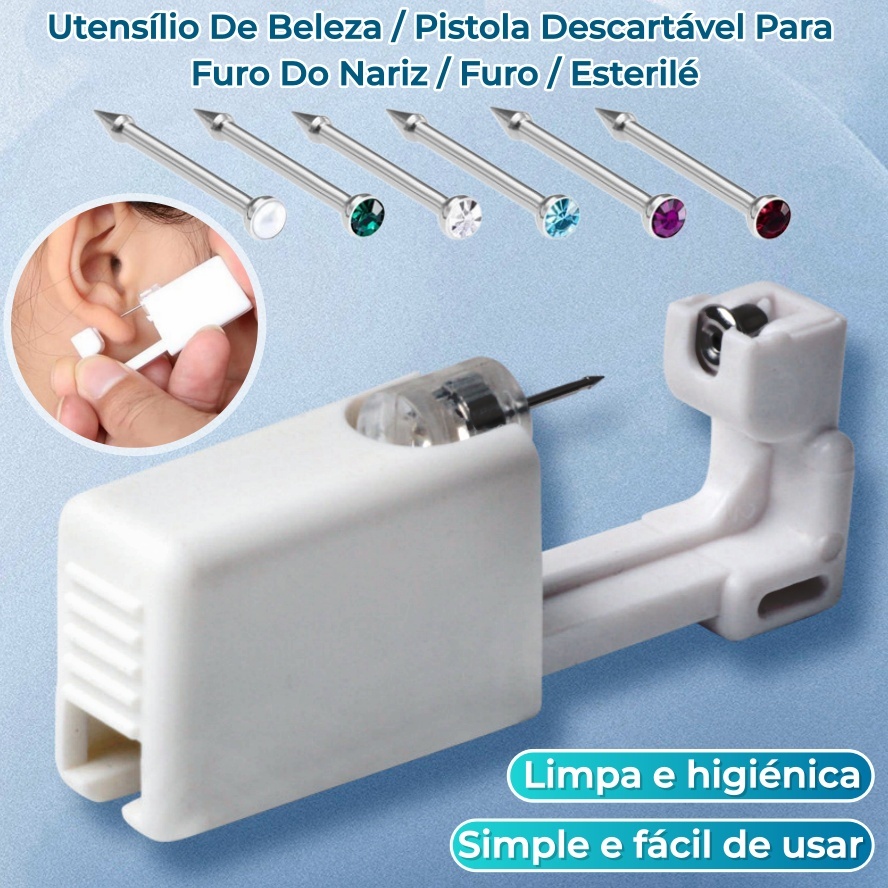 Utensílio De Beleza / Pistola Descartável Para Furo Do Nariz / Furo / Esterilé / Saúde E Segurança