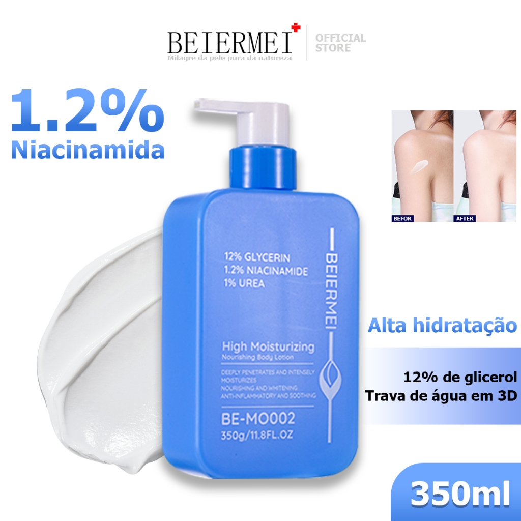 BEIERMRI Loção Hidratante Corporal / 1.2% Niacinamida 350 ML Alta hidratação em Oferta na Shopee