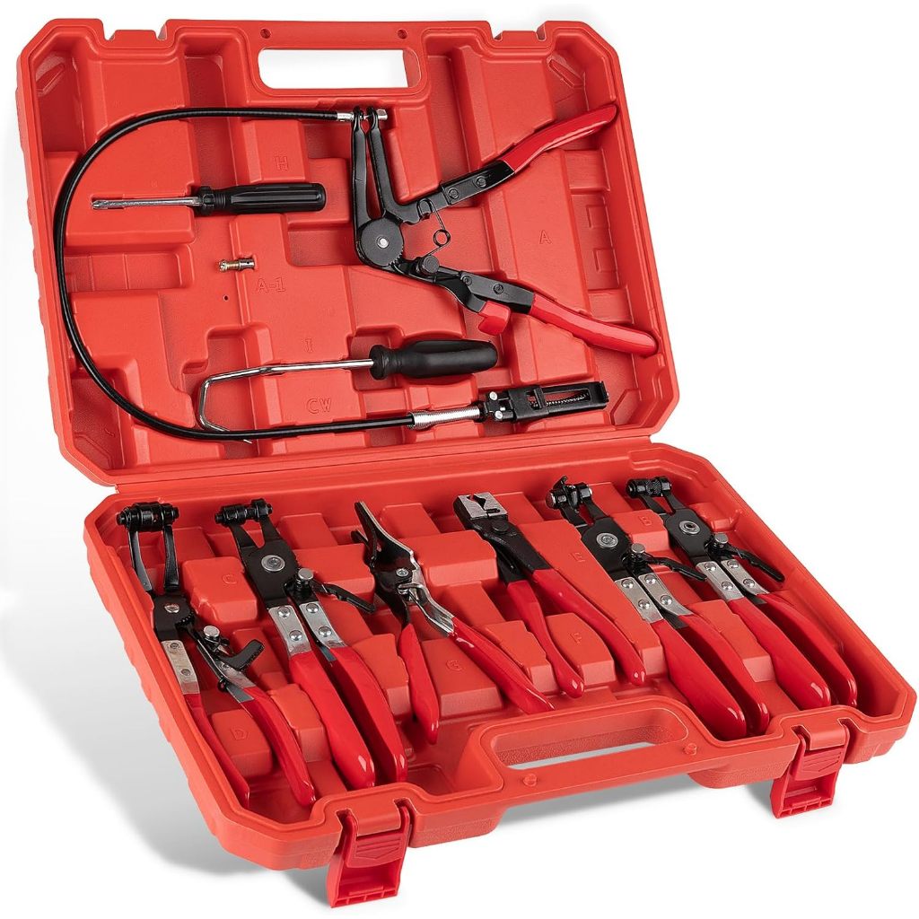 Kit 9 Alicate Mangueira Remoção Fixação Automotiva Completa remoção de braçadeira de mangueira