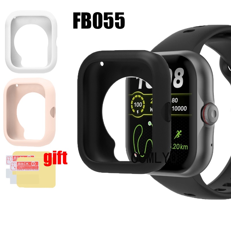 Para Bettdow FB055 Caso Protetor De Smartwatch Relógio Inteligente Pára-Choques Silicone Macio Meia Capa Filme Tela