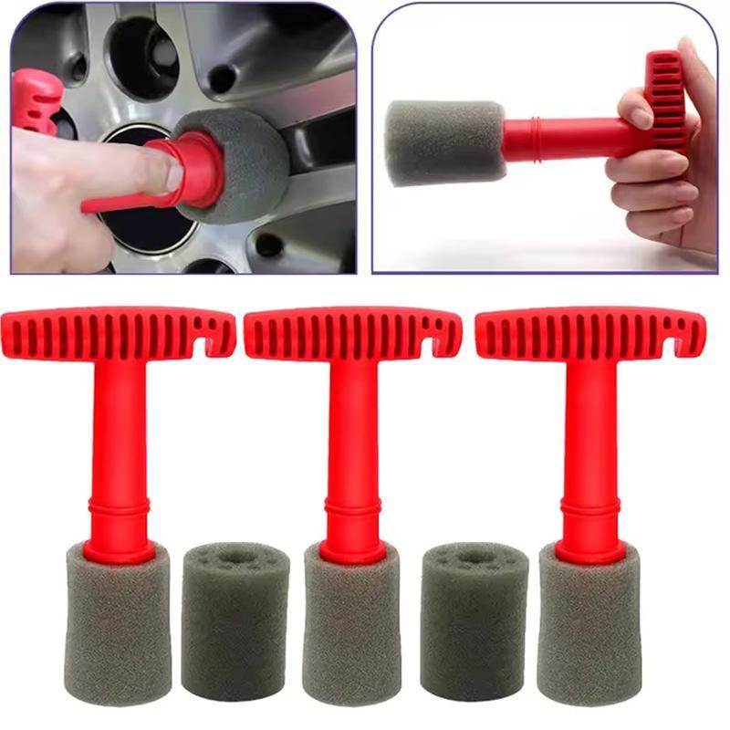 Escova De Limpeza De Porca De Cubo De Roda De Carro De Motocicleta Portátil Anel De Aço Parafuso Ferramenta De Lavagem D