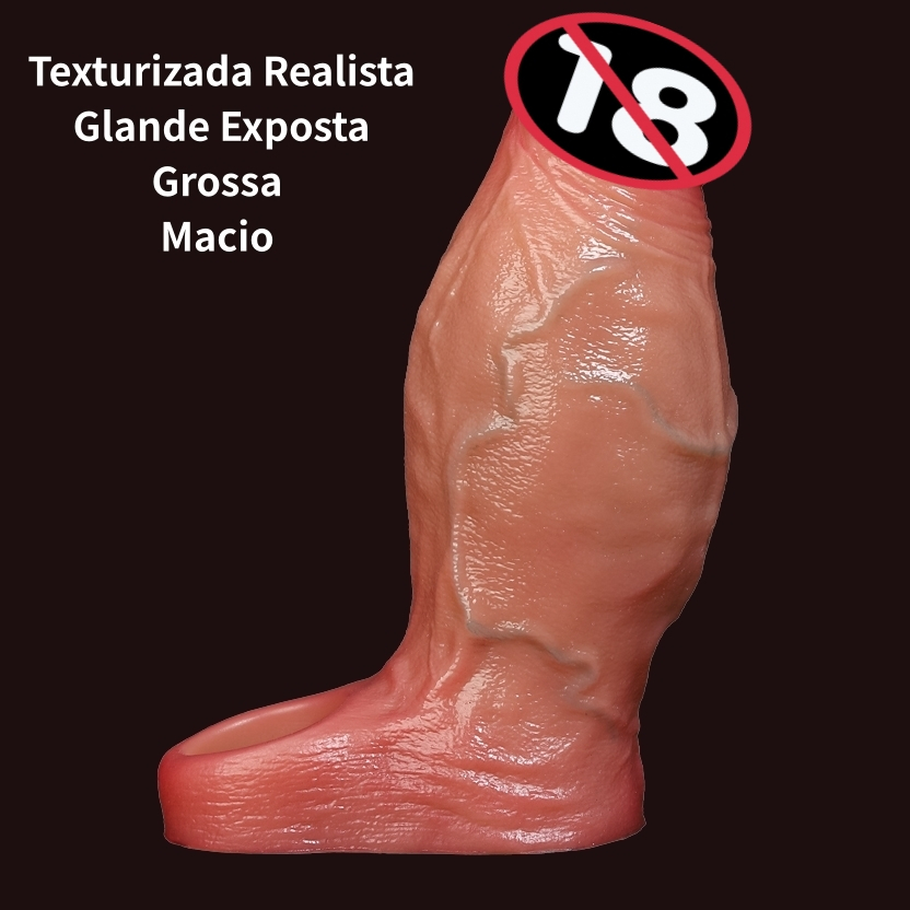 Capa Peniana Textura Realista Grossa Macio Glande Exposta Aumenta Pênis Retarda Ejaculação Sex Shop em Oferta na Shopee