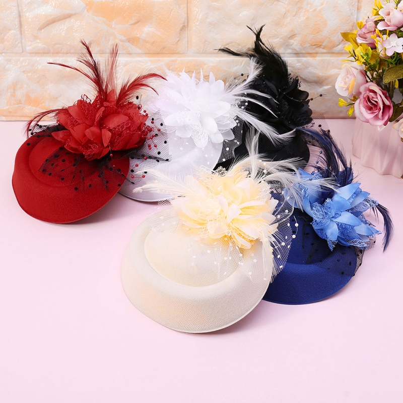 JEW Fascinator Hats Headband Womens Flower Brides Hair Accessories Wedding