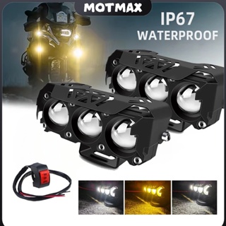 Par Farol De milha Moto Super Led 15000 Lumes Olho de Lente Auxiliar De Cor Dupla 6000K Tensão máxima 24V em Oferta na Shopee