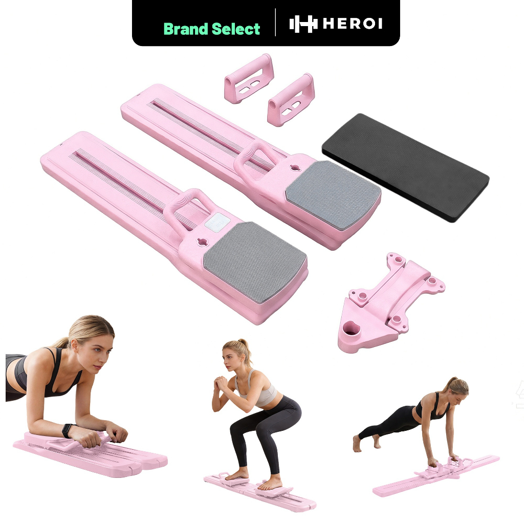 HEROI Prancha Extensora Dobravel Para Pilates Abdominal Multifuncional Treino Em Casa