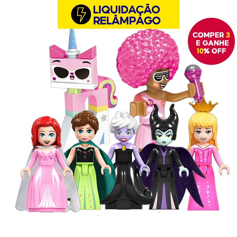 🔥 LIQUIDAÇÃO RELÂMPAGO Mini figura Príncipe e Princesa | Blocos de montar | Boneco de brinquedo