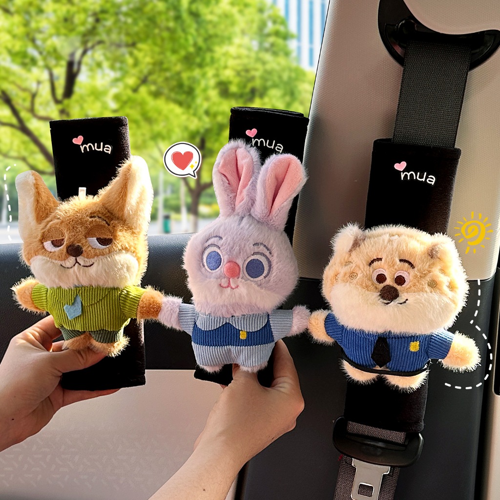 Boneca Fofa Avançada Almofada De Ombro Suprimentos Para Carro Cinto De Segurança Protetor De Pelúcia Anti-Estrangulament