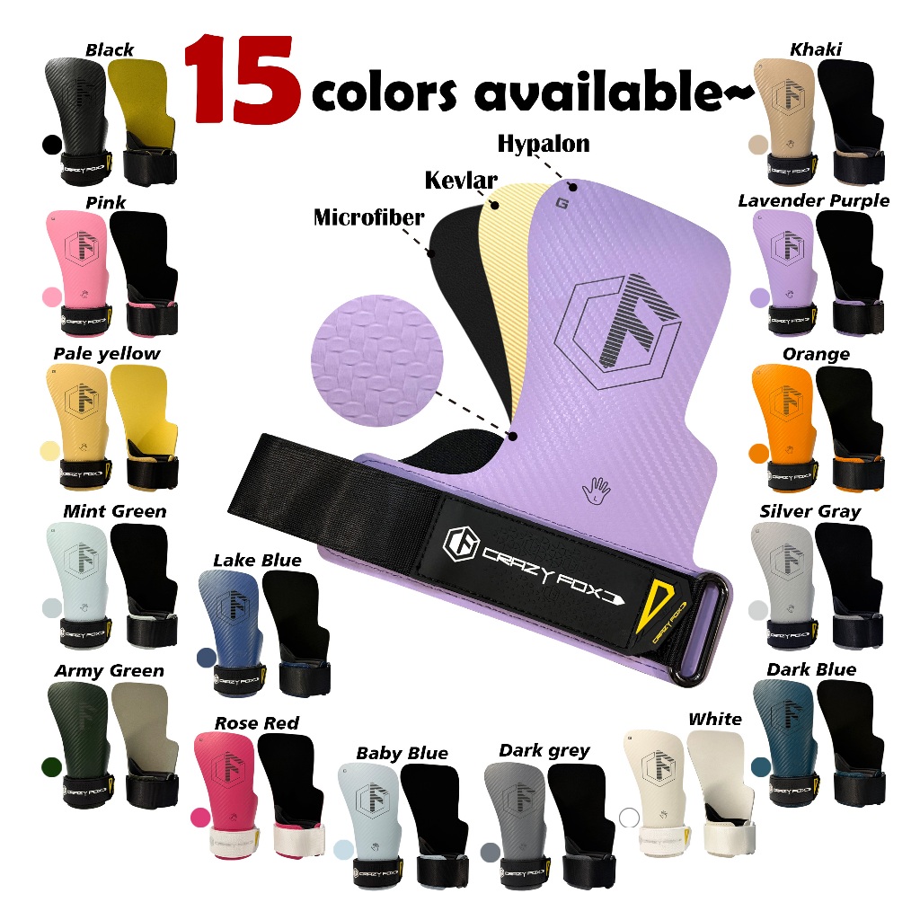 Punhos De Mão Crazy Fox Material Hypalon De Borracha CrossFit Atletas Treinamento Físico Pull up Bar Calleras Antiderrap