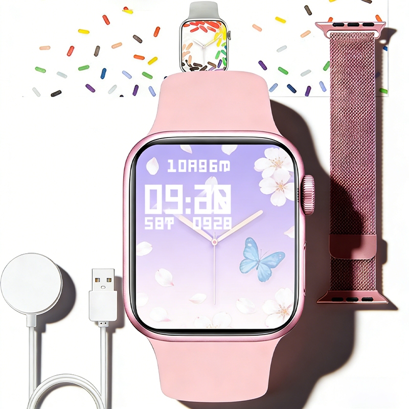 2026 Smartwatch Relógio Inteligente W29 2 Bandas Para Homens E Mulheres 38MM/45MM Conjunto De Caixa De Presente De Chama