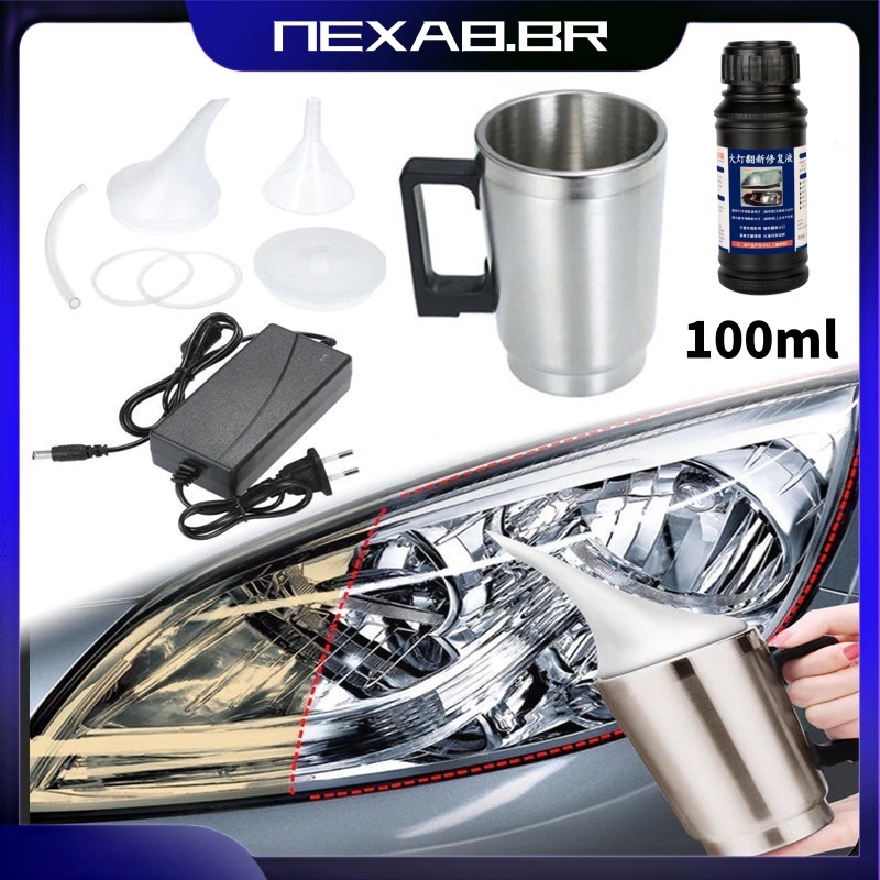 Kit De Restauração De Revestimento De Farol Revitalizador De Polímero E Flocos De Polimento A Vapor