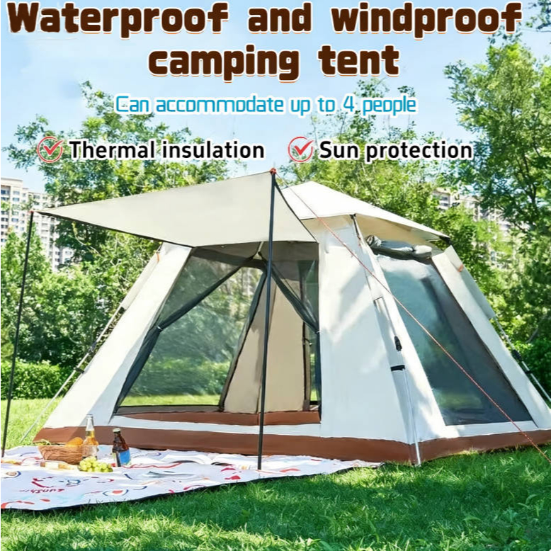 Barraca Camping Inflável Acampamento Automática Impermeável 1/4 Pessoas