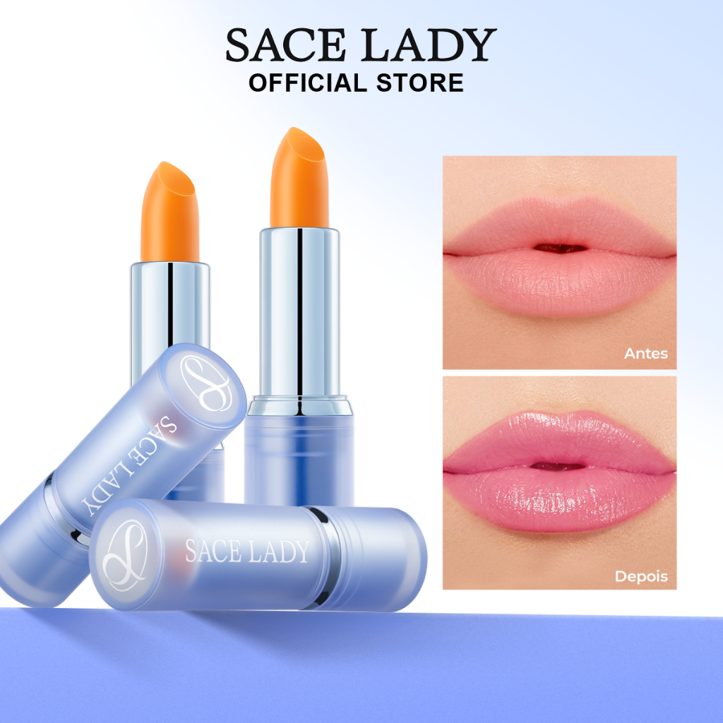 Batom Mágico SACE LADY  hidratante labial de longa duração em Oferta na Shopee
