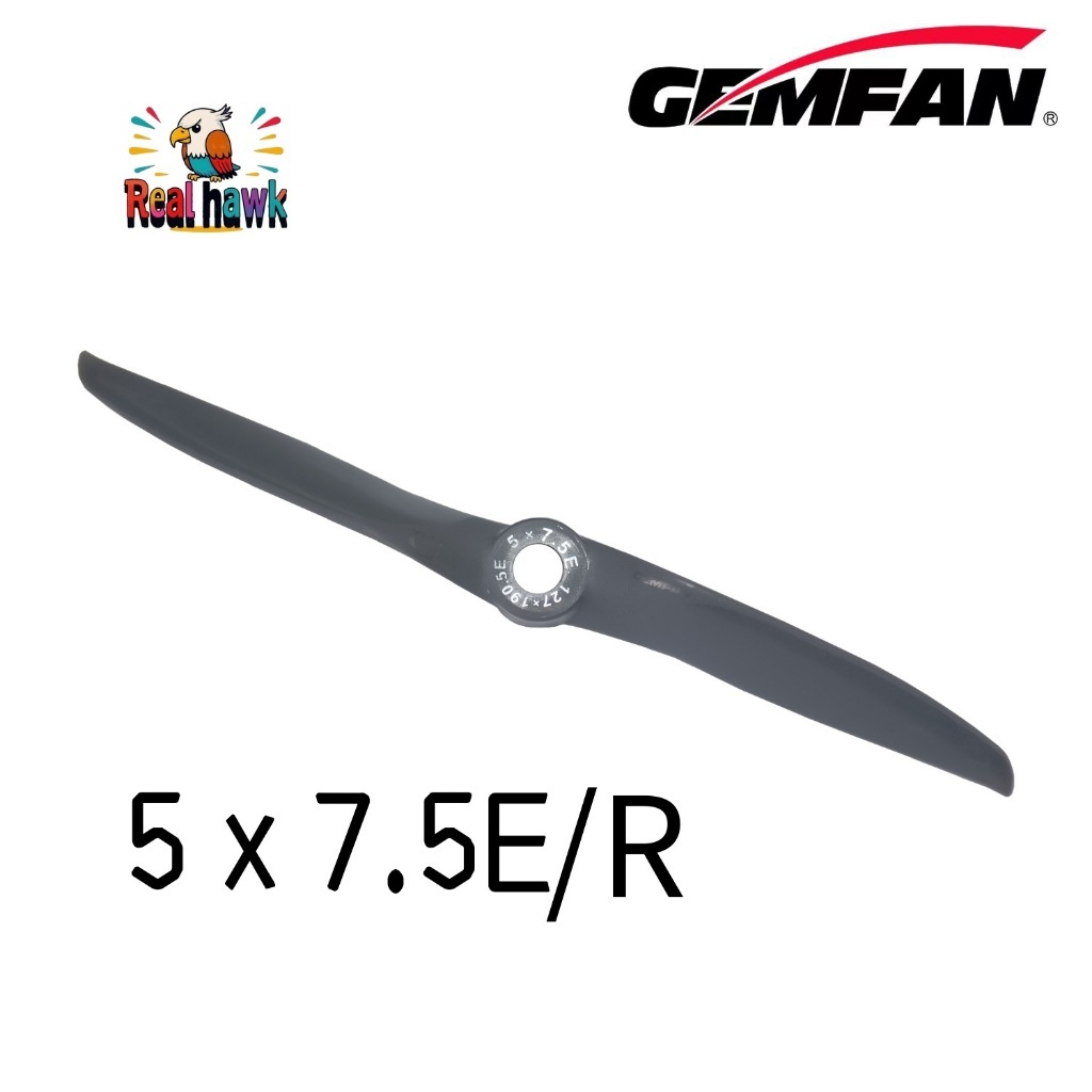 Hélice GEMFAN VORTEX 5x7.5 Nylon Fibra de Vidro - 4 Peças CW/CCW Alto Desempenho para ASA FIXA RC Mais Eficiente que APC