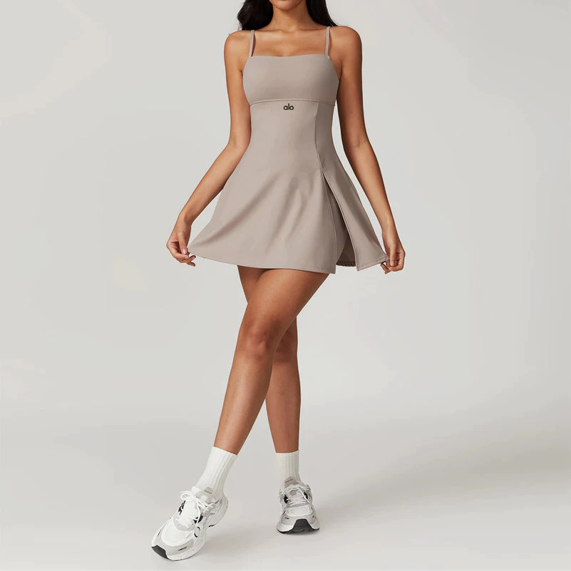 Vestido Esportivo de Alcinha com Almofada no Peito, Saia de Tênis Respirável — imagem 1