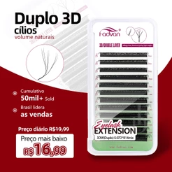 FADVAN Floração Automática W Shape 6D Duplo 3D Fãs Premade Extensões De Cílios Luz Natural Pestanas