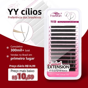 Pestanas Fadvan YY Shape Cílios Fox Eyes Brasileiras Macias