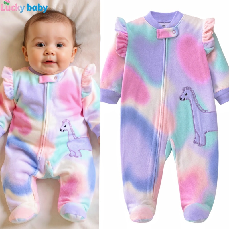 Lucky baby macacão menina or menino/macacão plush bebê menina/macacão bebê menina/macacão fleece bebê menina or menino em Oferta na Shopee