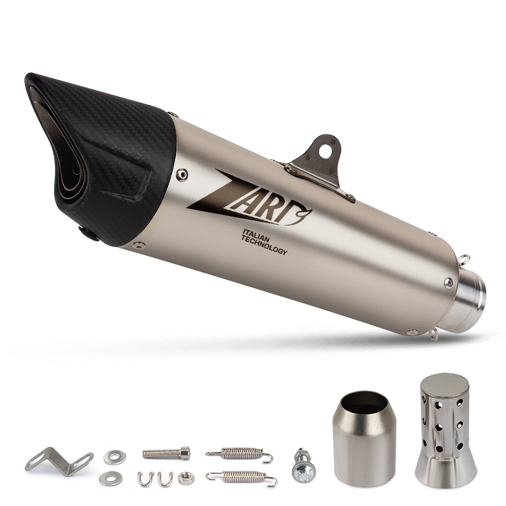 Universal 51mm Moto De Fibra Carbono Tubo Traseiro Silenciador ZARD Com DB Killer Para 765RS Tigre Esporte 660 Daytona 6