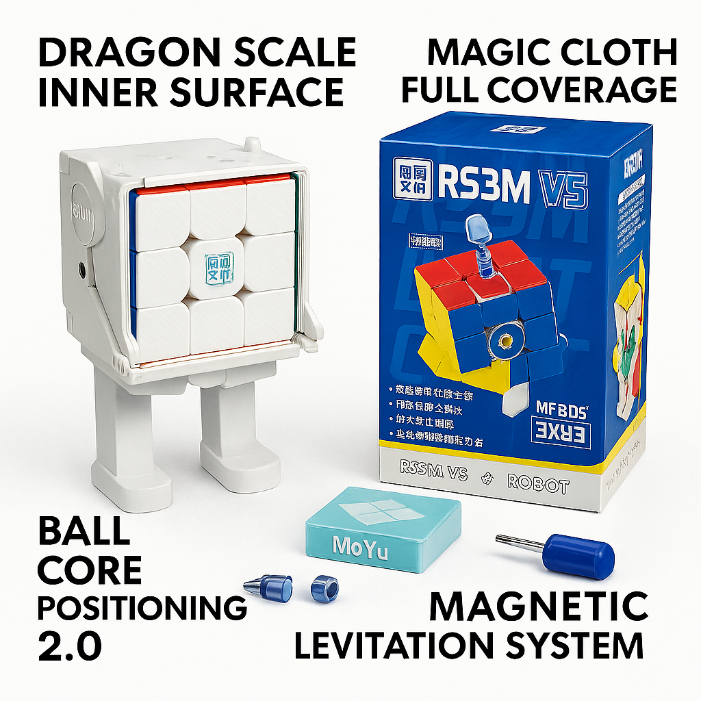 MOYU RS3M V5 3x3x3 Cubo De Velocidade Magnética Sem Adesivos Profissional 3D Quebra-Cabeça Mágico Brinquedo Para Criança