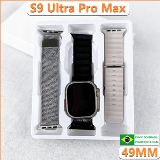 2026 Novo Smartwatch S9 Ultra Max - Chamadas Bluetooth Calculadora IP67 Prova d'água 2.2/49mm Unissex Para Android e iOS em Oferta na Shopee