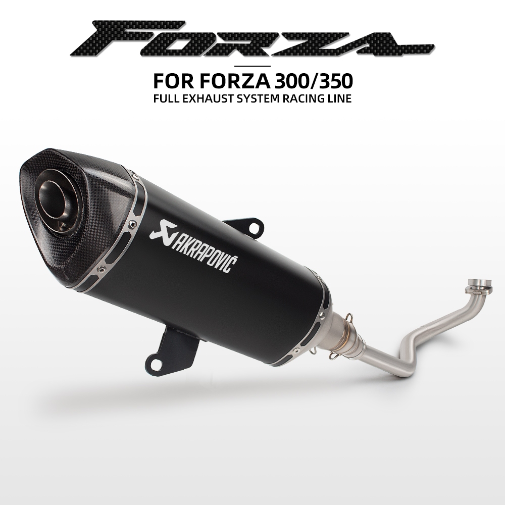 Para forza300 forza250 2018-2020 deslizamento no sistema de silenciador de escape da motocicleta